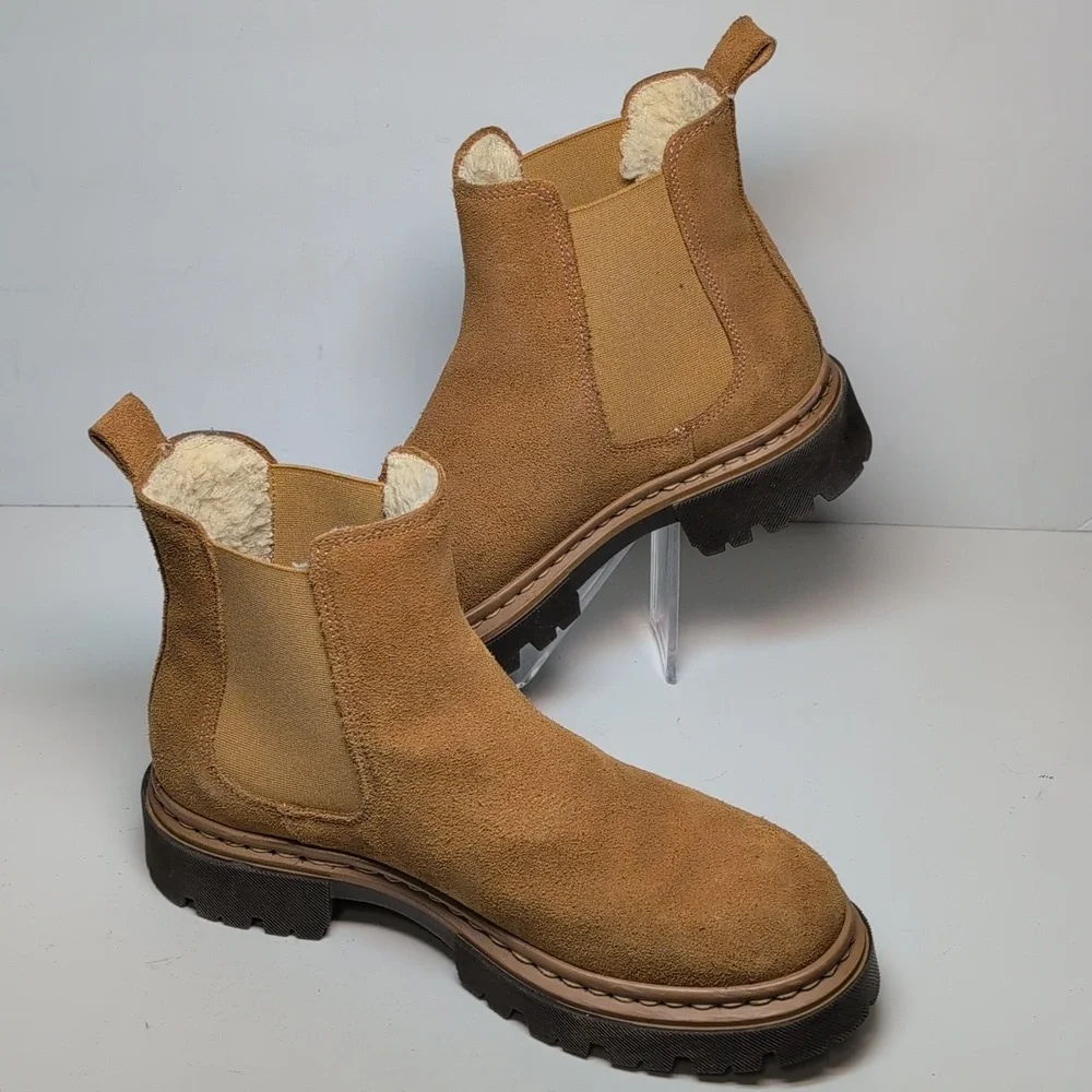 Danassa  lugged sole Chelsea suede boots women's size 6.5 EU 37 - Picture 11 of 16